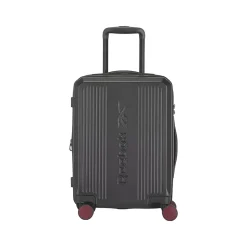 Reebok 21.25" Hardside Carry-On Suitcase, 8-Wheeled Spinner, TSA Checkpoint Friendly, Black (HLG4420RB-BLACK)