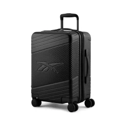 Reebok 2-Piece Hardside Spinner Carry-On Luggage Set, TSA Checkpoint Friendly, Black (HLG2102RB-BLACK)