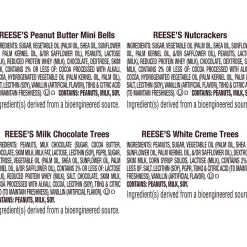 REESE'S Assorted Flavored Peanut Butter Shapes Christmas Candy Bag, 35 oz (HEC95345)