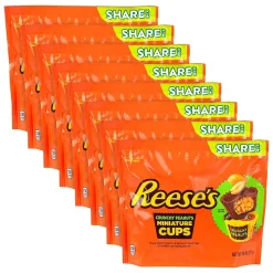 Reese's Crunchy Peanuts Miniature Cups Pouch, 9.6 oz, 8/Pack (220-02453)