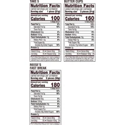 REESE'S Milk Chocolate Peanut Butter Assortment Snack Size Candy, Individually Wrapped, 32.06 oz, Bulk Party Bag (3400093922)