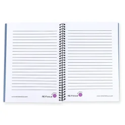 RE-FOCUS THE CREATIVE OFFICE on the GO Notepad, College Ruled, Black, 142 Sheets/Pad (88001)