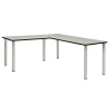 Regency Kee 60" L-Desk with 42" Return, Maple/Chrome (ML602442PLBPCM)