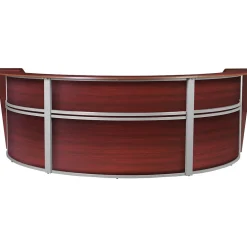 Regency Marque 144"W Curved Reception Desk Workstation, Mahogany (77293MH)