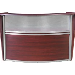 Regency Marque 72"W Curved Reception Desk Workstation, Mahogany (77310MH)