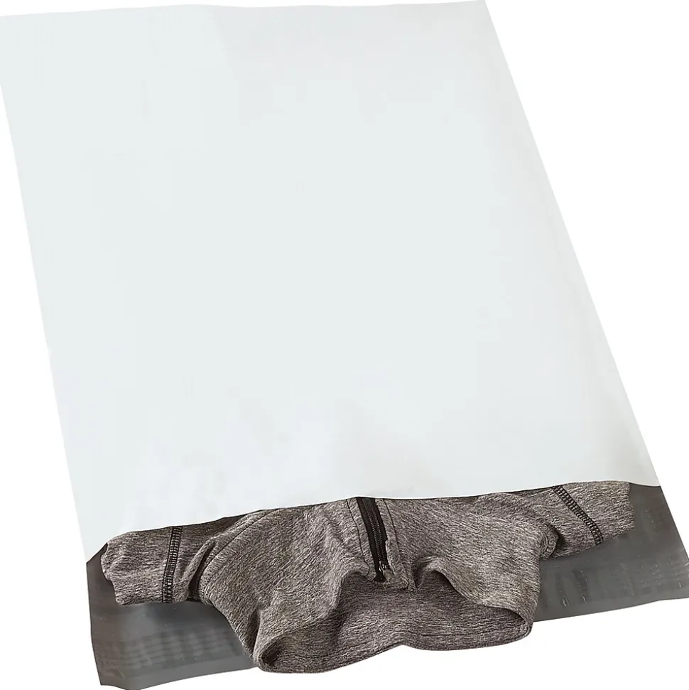 Returnable Poly Mailers, White, 14" x 17", 100/Case