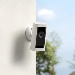 Ring Stick Up Cam Pro Battery Indoor/Outdoor HDR Security Camera, White (B09CKN55DW)