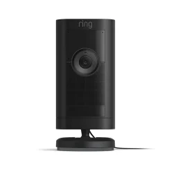 Ring Stick Up Cam Pro Plug In Indoor/Outdoor HDR Wired Security Camera, Black (B09CKJVYXP)