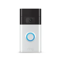 Ring WiFi Wired/Wireless Smart Video Doorbell, Silver (6022381)