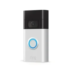 Ring WiFi Wired/Wireless Smart Video Doorbell, Silver (6022381)