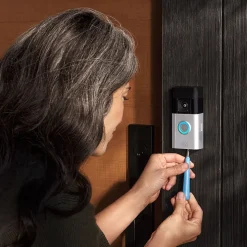 Ring WiFi Wireless Battery Doorbell Pro, Satin Nickel (B0B2BY4ZG7)