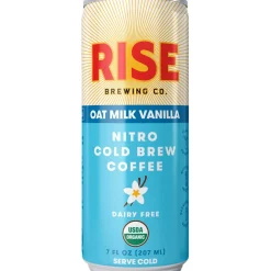 RISE Brewing Co. Oat Milk Vanilla Nitro Cold Brew Coffee, 7 oz., 12/Carton (FG-SS-014-007-012)