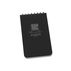 Rite In The Rain All-weather 1-Subject Pocket Notebook, 3" x 5", Graph Ruled, 50 Sheets, Black (735)