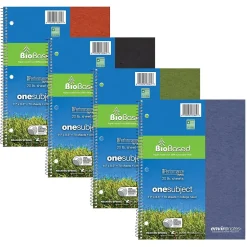 Roaring Spring Paper Products BioBased 1-Subject Notebooks, 8.5" x 11", College Ruled, 70 Sheets, Each (13361)