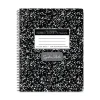 Roaring Spring Paper Products Signature 1-Subject Composition Notebooks, 7.5" x 9.75", College Ruled, 70 Sheets, Black (10111)