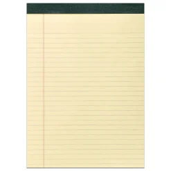 Roaring Spring Paper Products Recycled Legal Pad, 8.5" x 11.75", 40 Sheets/Pad, Canary (74712)