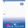 Roaring Spring Paper Products Wide Ruled Filler Paper, 8" x 10.5", 3-Hole Punched, 100 Sheets/Pack (20010)