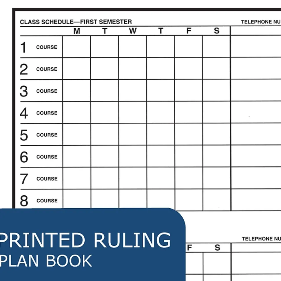 Roaring Spring Paper Products 8.5" x 11" Academic Year Weekly Planner, Light Blue (12145)