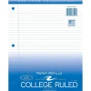 Roaring Spring Paper Products College Ruled College Ruled Filler Paper, 8.5" x 11", 3-Hole Punched, 100 Sheets/Pack (83911)