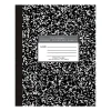 Roaring Spring Paper Products 1-Subject Composition Notebooks, 8" x 10", Wide Ruled, 60 Sheets, Black (77505)