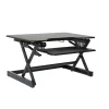 Rocelco 32"W Manual Adjustable Standing Desk Converter, Black (R EADRB2)