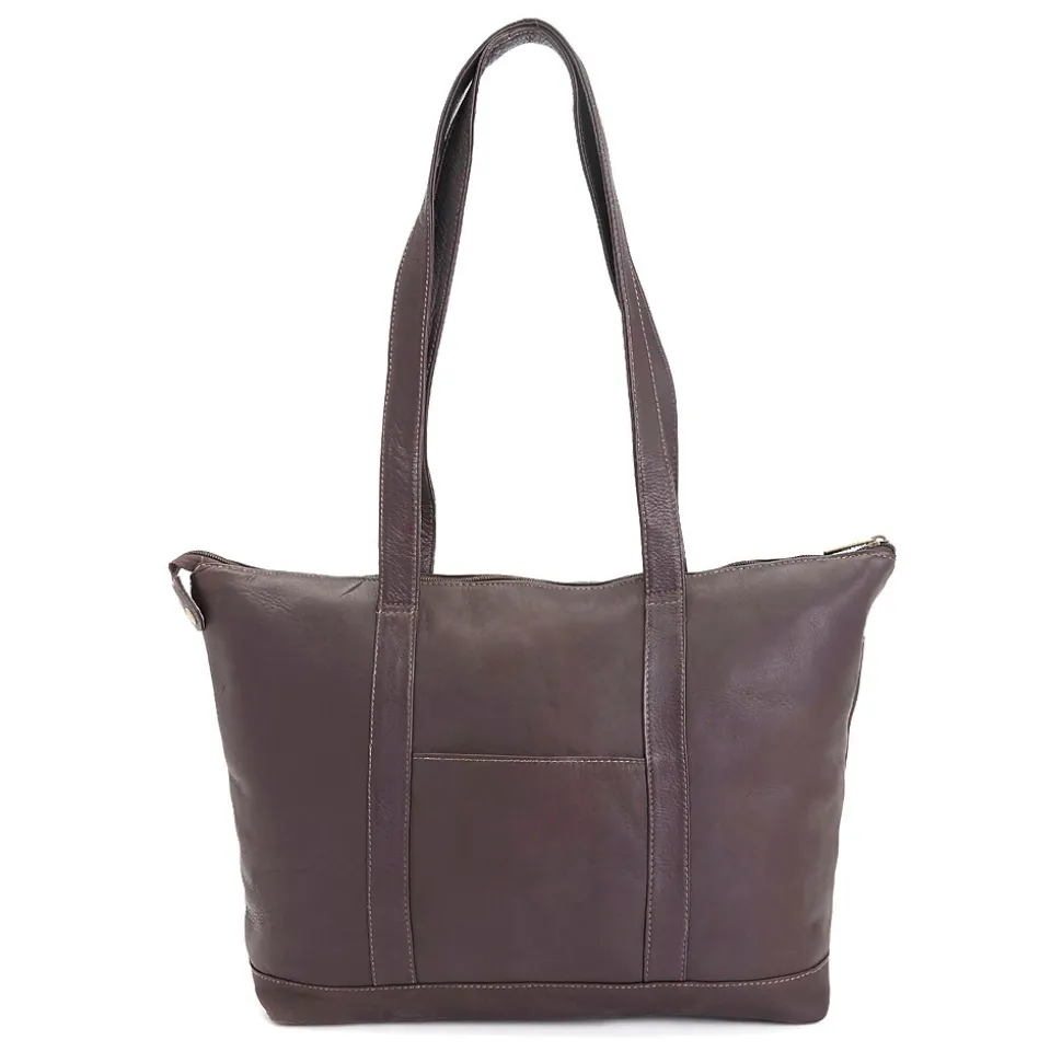 Royce Leather 24-Hour Women's Travel Tote Bag in Colombian Leather (634-CAFE-VL)
