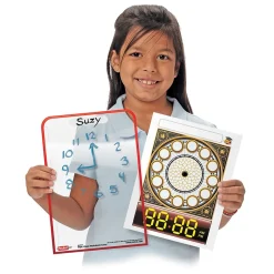 Roylco Wipe Clean Worksheet Cover Dry-Erase Whiteboard, Plastic Frame, 9