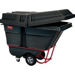 Rubbermaid® Commercial Cube Truck, Heavy Duty Tilt Truck, Black (FG131600BLA)