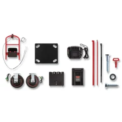 Rubbermaid Commercial Motorized Kit for 24" x 48" Platform Truck, Black/Red (2173663)