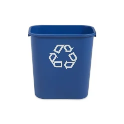 Rubbermaid Commercial Products Plastic Container, 7 Gallon, Blue (FG295673BLUE)