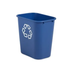 Rubbermaid Commercial Products Plastic Container, 7 Gallon, Blue (FG295673BLUE)