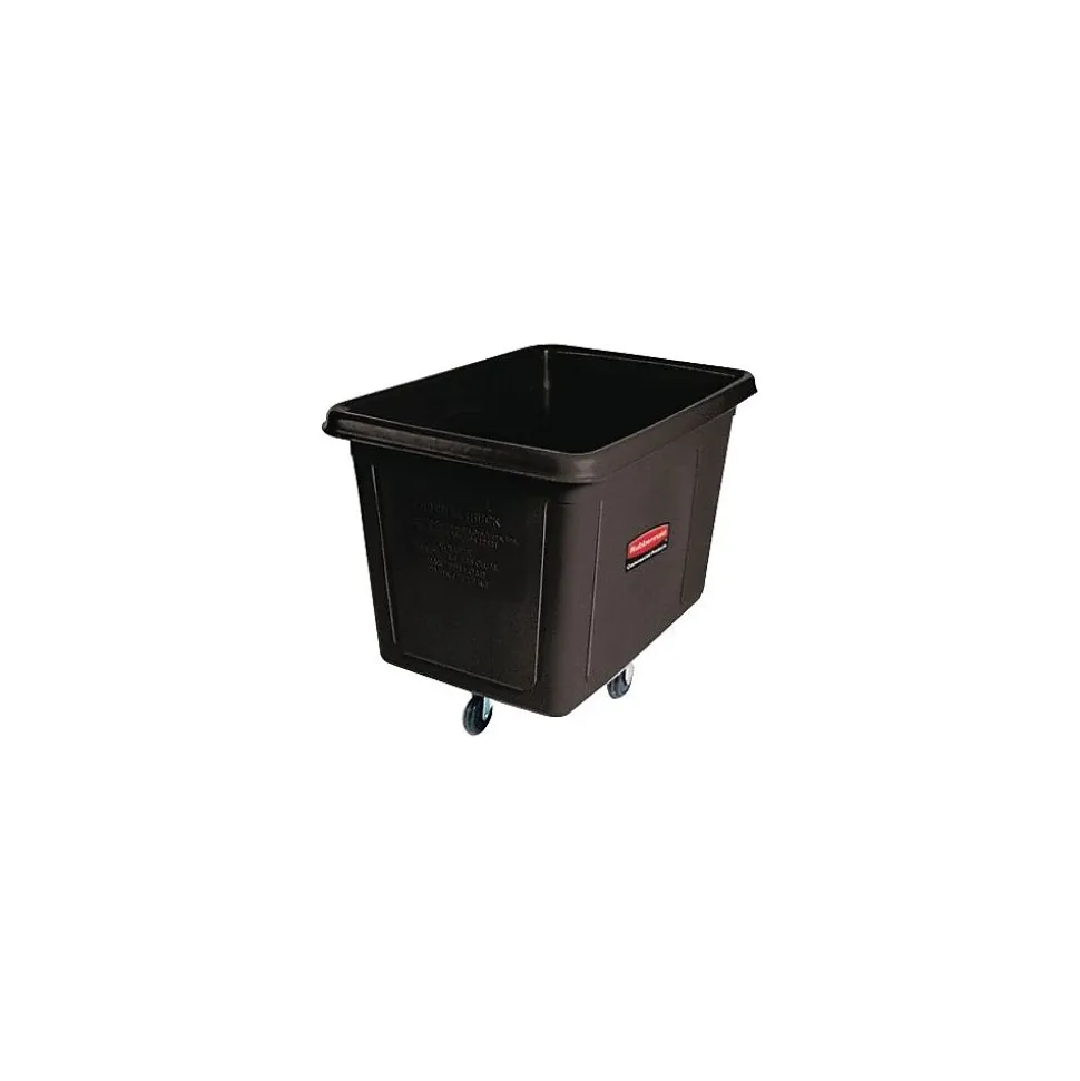 Rubbermaid® Cube Truck, 500 lbs. Capacity, Black, 37"H x 31"W x 43.75"L
