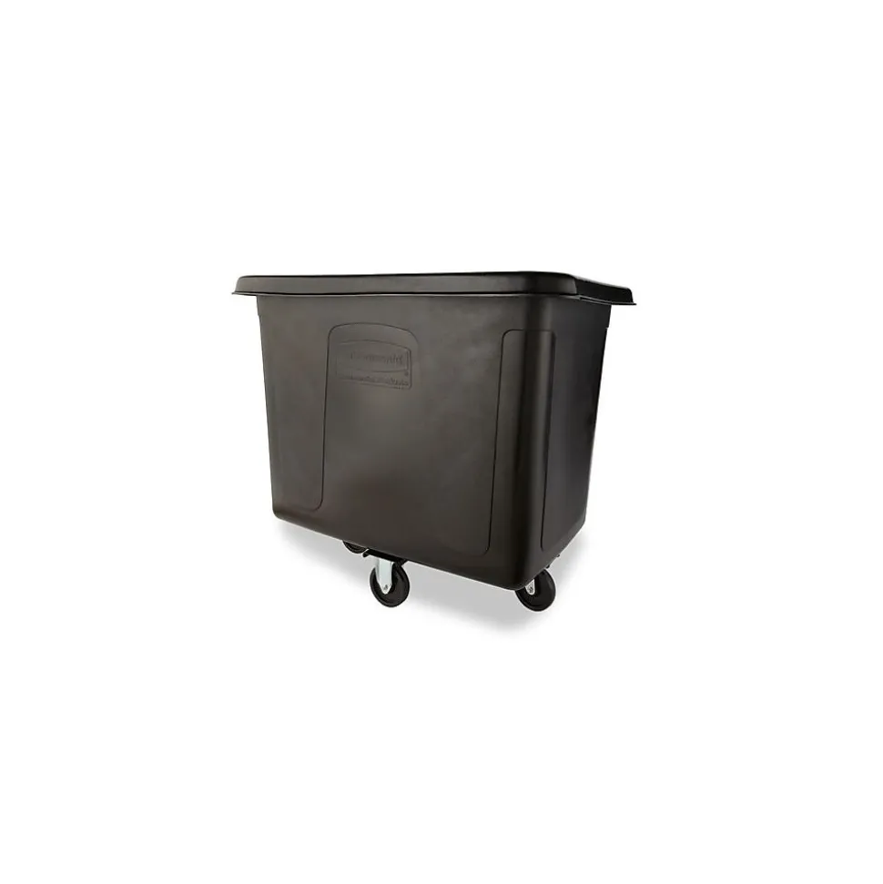 Rubbermaid® Cube Truck, 500 lbs. Capacity, Black, 37"H x 31"W x 43.75"L