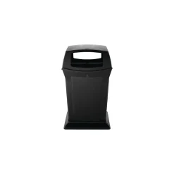 Rubbermaid Fire-Safe Ranger Outdoor Trash Can w/Lid, Black Resin, 45 Gal. (FG917388BLA)