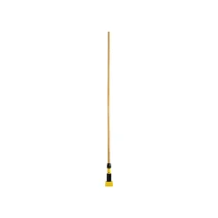 Rubbermaid Gripper 60" Wood Wet Mop Handle, Yellow/Natural (FGH216000000)