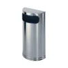 Rubbermaid Half Round Indoor Trash Can w/ no Lid, Stainless Steel Metal, 9 Gal. (FGSO8SSSPL)