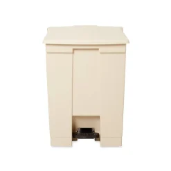 Rubbermaid Indoor Step Trash Can, Beige Plastic, 18 Gal. (FG614500BEIG)