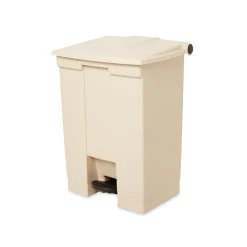 Rubbermaid Indoor Step Trash Can, Beige Plastic, 18 Gal. (FG614500BEIG)