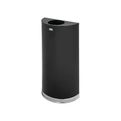 Rubbermaid Indoor Trash Can w/ No Lid, Black Steel, 12 Gal. (FGSO1220PLBK)