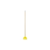 Rubbermaid Invader 60" Wood Wet Mop Handle, Yellow/Natural (FGH116000000)