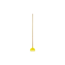 Rubbermaid Invader 60" Wood Wet Mop Handle, Yellow/Natural (FGH116000000)