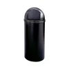 Rubbermaid Marshal Classic Indoor Trash Can w/Lid, Black Polyethylene, 15 Gal. (FG816088BLA)