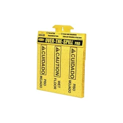 Rubbermaid "Over-The-Spill" Pad Tablet, 17" x 14", Yellow, 25/Pack (FG425400YEL)
