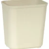 Rubbermaid Polyester Fire-Resistant Wastebasket, 7 Gallons, Beige (FG254300BEIG)