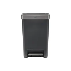 Rubbermaid Premier Series III Indoor Step-On Trash Can with Lid, 12.4 Gallon, Black (2120983)