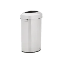 Rubbermaid Refine Stainless Steel Indoor Trash Can with Open Lid, 21 Gallon, Silver (2147582)