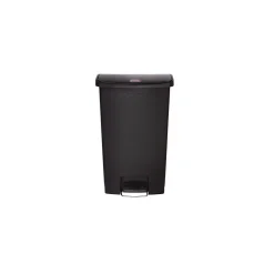 Rubbermaid Slim Jim Step-On Plastic Step Trash Can, 18 Gallon, Black (1883613)