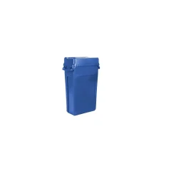 Rubbermaid Slim Jim Vented Recycling Container, 23 Gallons, Blue (FG354007BLUE)