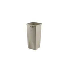 Rubbermaid Untouchable Indoor, Outdoor Trash Can w/ no Lid, Beige Resin, 23 Gal. (FG356988BEIG)