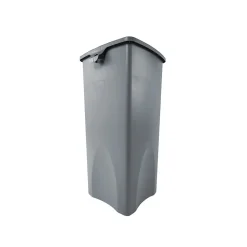 Rubbermaid Untouchable Indoor/Outdoor Trash Can, Gray Resin, 23 Gal. (FG356988GRAY)